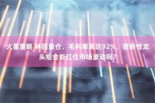 火星策略 林园重仓，毛利率高达92%，垄断性龙头组合能扛住市场波动吗？